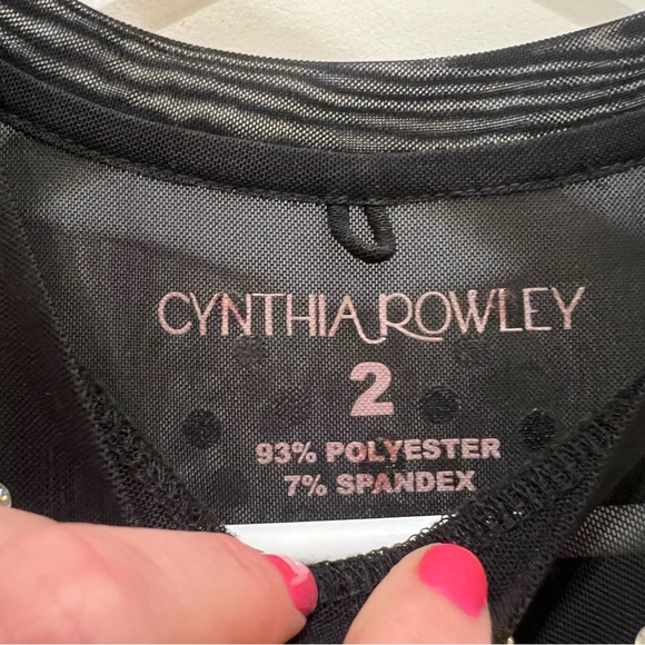 Cynthia Rowley Crystal Embellished Mesh Midi-Dress, Size 2 - Picture 6 of 7